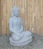  Product image 2 of the product “Seated Buddha made of Riverstone in Bhumisparsha - gesture of touching the earth. 83cm height. ”